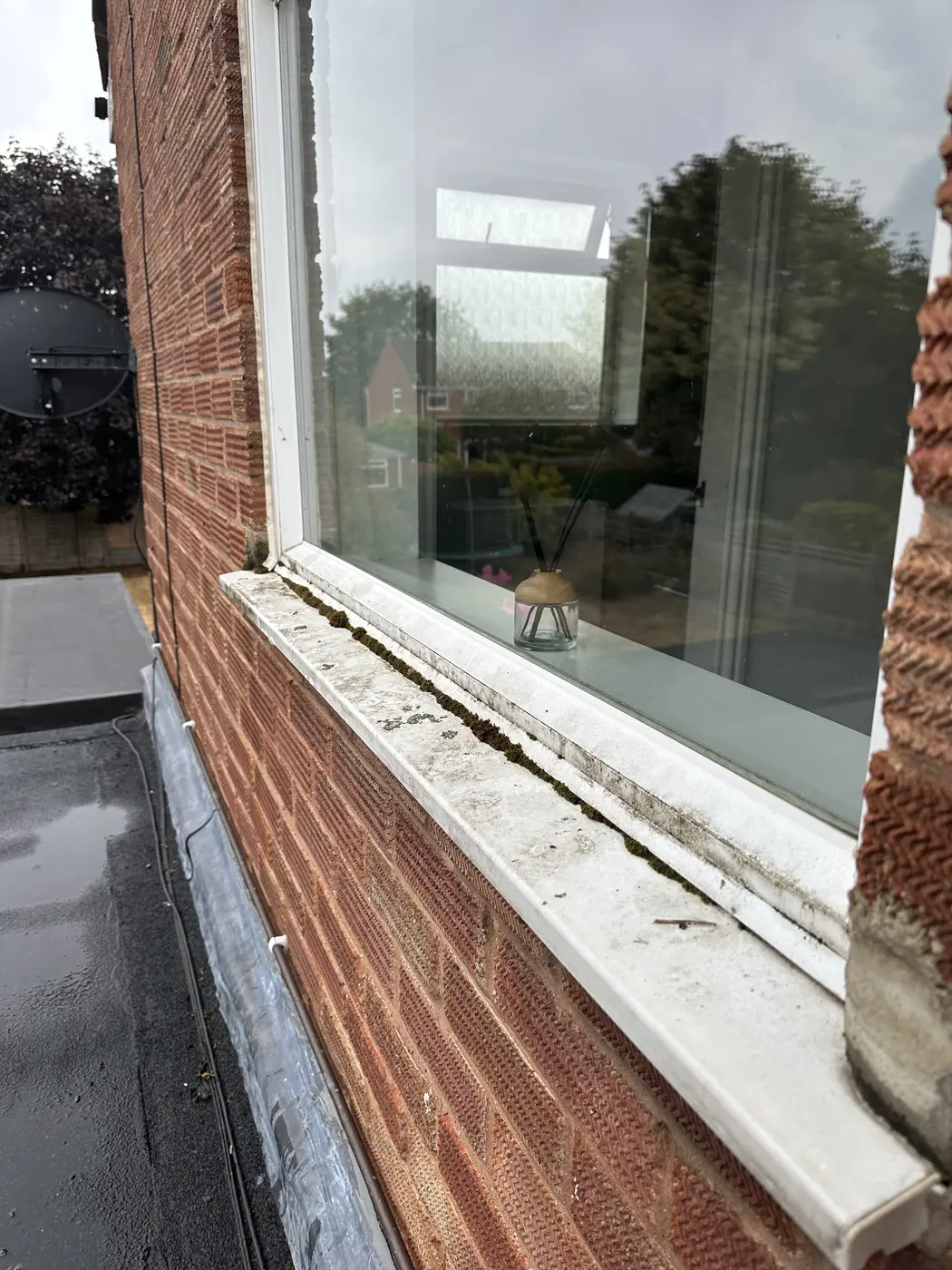 Windows before a professional CleanScape service in Herefordshire